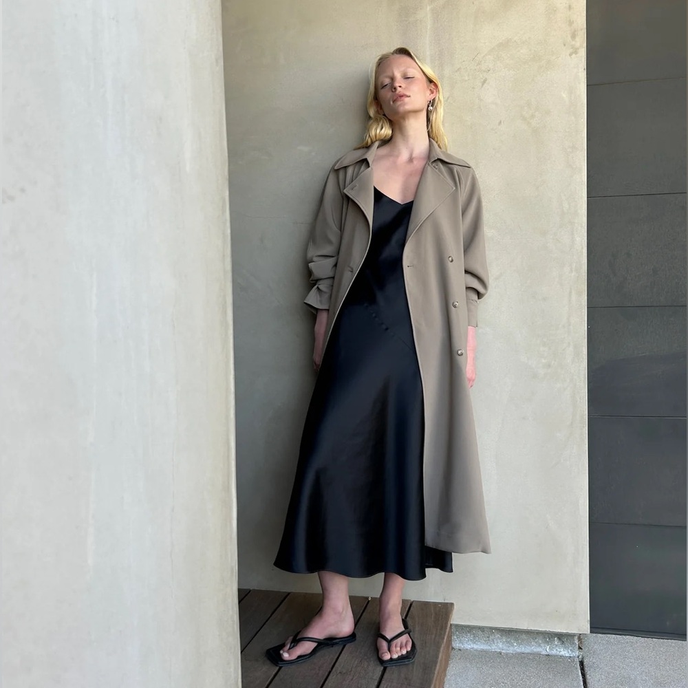 Oak & Fort Oversized Trench Coat Color-Brindle